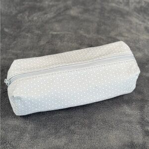 Brandy Melville Light Blue Polka Dot Makeup Bag NWOT